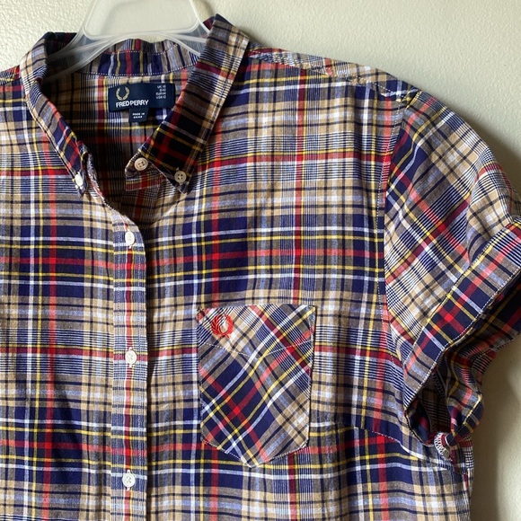 Fred Perry | Tartan Linen blend Shirt Dress - Picture 3 of 8